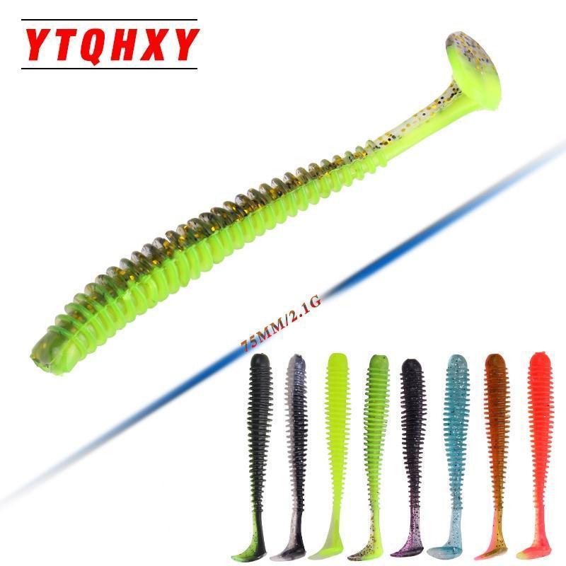 Ytqhxy 10Pcs/Lot Fishing Lure Soft With Salt Smell 2.1G/7.5Cm Vivid Worm-YTQHXY Fishing (china) Store-A-Bargain Bait Box