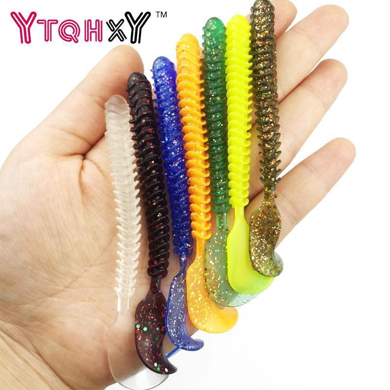 Ytqhxy 10Pcs/Lot Long Tail Grubs Soft Bait 3G 10.5Cm Long Curly Tail Fishing-YTQHXY Fishing (china) Store-A-Bargain Bait Box