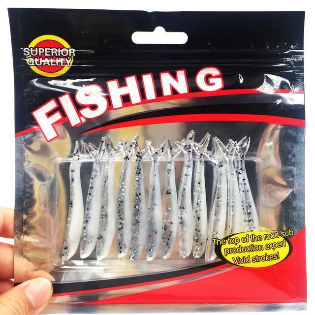 Ytqhxy 12Pcs/Lot 64Mm/1.27G Soft Lures Artificial Loach Fishing Bait Fishing-YTQHXY Fishing (china) Store-D-Bargain Bait Box