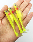 Ytqhxy 5Pcs/Lot Fish Type Soft Fishing Lure 80Mm 5G 3D Eyes Wobblers Soft Jig-YTQHXY Fishing (china) Store-Yellow-Bargain Bait Box