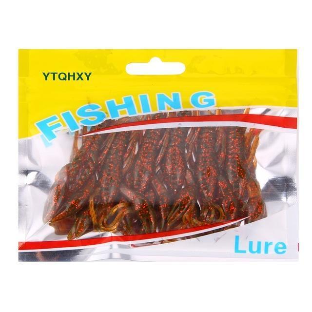 Ytqhxy 6Pcs/Lot Soft Shrimp Fishing Lures 85Mm 5.7G Artificial Shrimp Baits-YTQHXY Fishing (china) Store-A-Bargain Bait Box