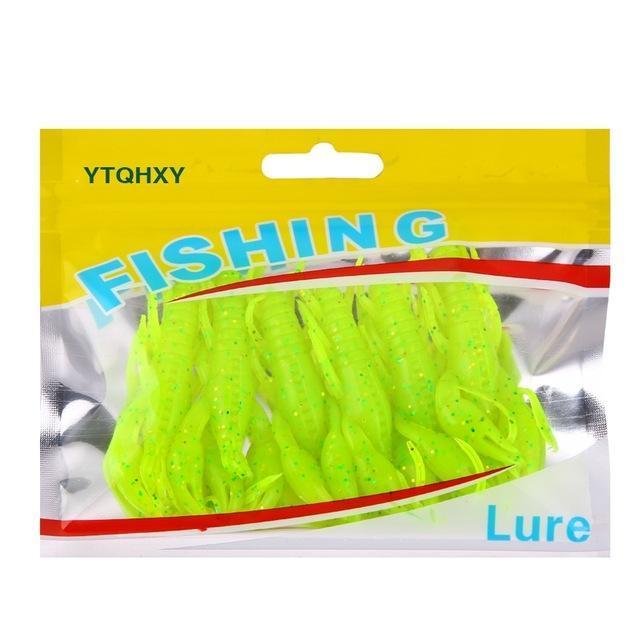 Ytqhxy 6Pcs/Lot Soft Shrimp Fishing Lures 85Mm 5.7G Artificial Shrimp Baits-YTQHXY Fishing (china) Store-C-Bargain Bait Box
