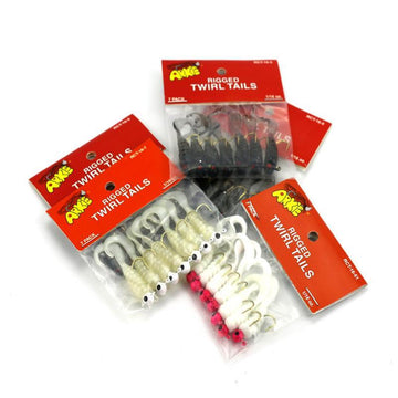 Ytqhxy 7Pcs/Lot Fishing Jigs Lure Sea Bass Soft Bait Jig Head Twirl Tails Worm-YTQHXY Official Store-A-Bargain Bait Box
