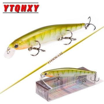 Ytqhxy Quality Minnow Fishing Lure 110Mm 13G Laser Slowly Sinking Crankbait Hard-YTQHXY Fishing (china) Store-A-Bargain Bait Box