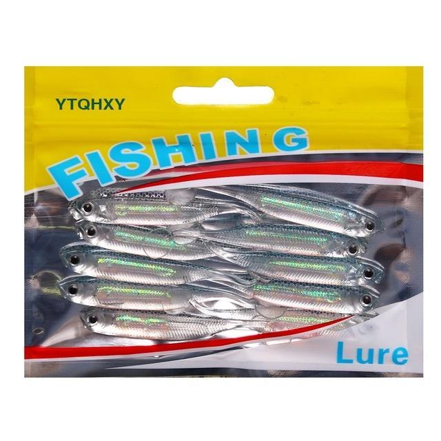 Ytqhxy Soft Lure 10Pcs/Lot 2.2G/70Mm For Fishing Shad Fishing Worm Swimbait-YTQHXY Official Store-C-Bargain Bait Box