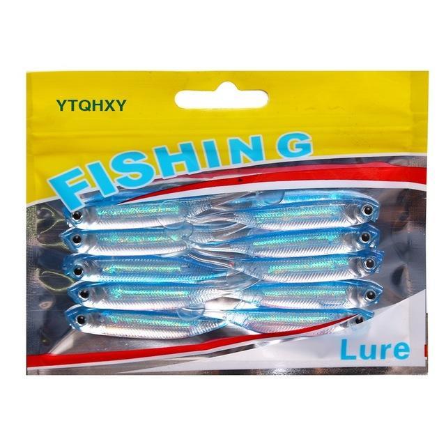 Ytqhxy Soft Lure 10Pcs/Lot 2.2G/70Mm For Fishing Shad Fishing Worm Swimbait-YTQHXY Official Store-D-Bargain Bait Box