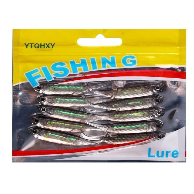 Ytqhxy Soft Lure 10Pcs/Lot 2.2G/70Mm For Fishing Shad Fishing Worm Swimbait-YTQHXY Official Store-F-Bargain Bait Box