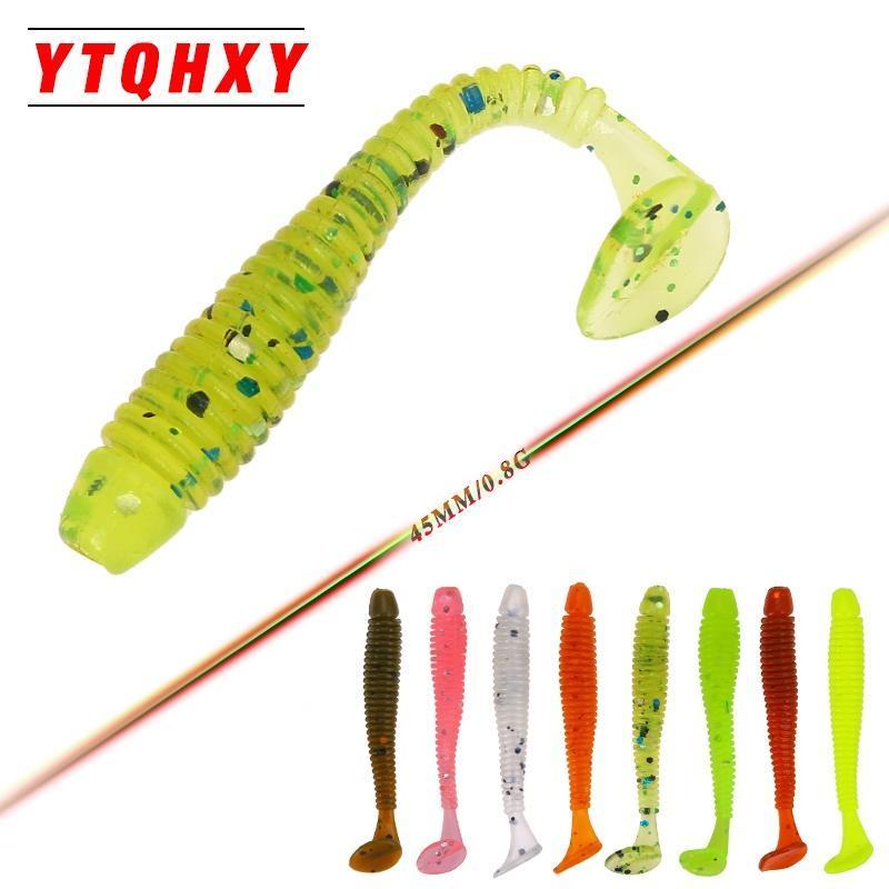 Ytqhxy Soft Worm Shrimp Fishing Lure 10Pcs/Lot 45Mm 0.8G Fish Smell Jerkbait-YTQHXY Fishing (china) Store-A-Bargain Bait Box