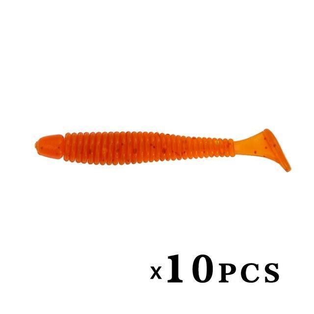 Ytqhxy Soft Worm Shrimp Fishing Lure 10Pcs/Lot 45Mm 0.8G Fish Smell Jerkbait-YTQHXY Fishing (china) Store-E-Bargain Bait Box