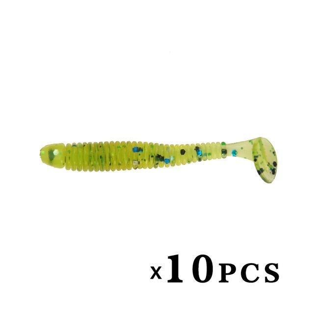 Ytqhxy Soft Worm Shrimp Fishing Lure 10Pcs/Lot 45Mm 0.8G Fish Smell Jerkbait-YTQHXY Fishing (china) Store-H-Bargain Bait Box