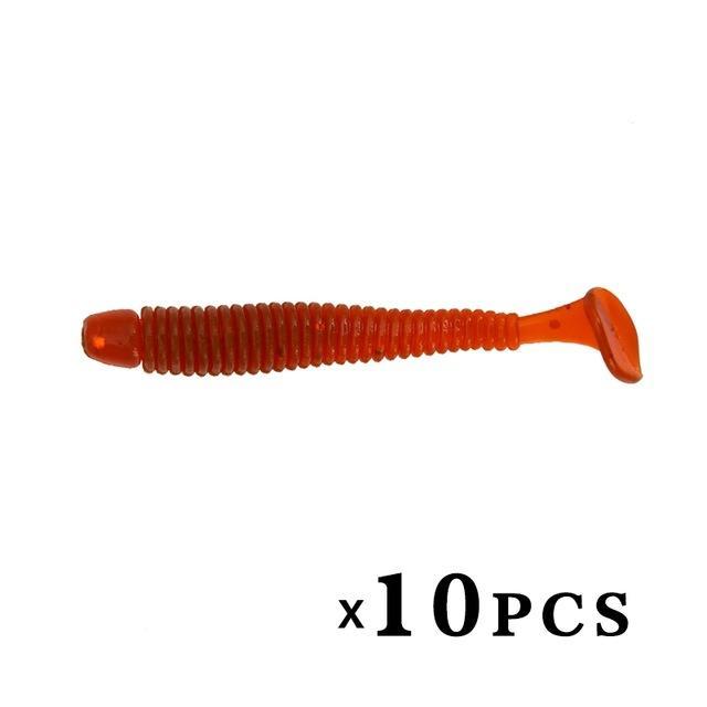Ytqhxy Soft Worm Shrimp Fishing Lure 10Pcs/Lot 45Mm 0.8G Fish Smell Jerkbait-YTQHXY Official Store-B-Bargain Bait Box