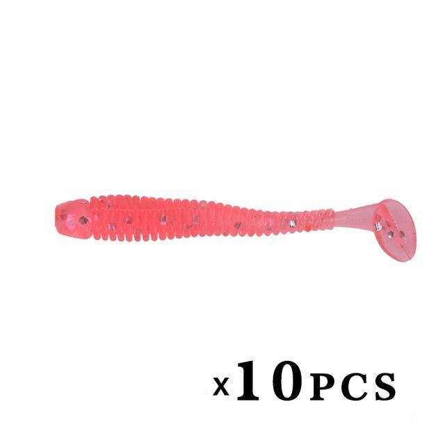 Ytqhxy Soft Worm Shrimp Fishing Lure 10Pcs/Lot 45Mm 0.8G Fish Smell Jerkbait-YTQHXY Official Store-G-Bargain Bait Box