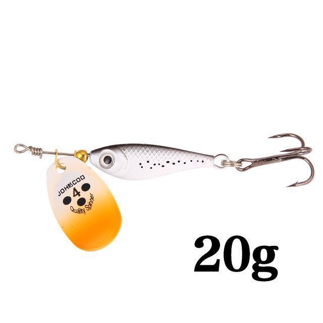 Ytqhxy Spinner Bait Sequin Spoon Metal Wobbler 11G 15G 20G Artificial Carp Pesca-YTQHXY Fishing (china) Store-Gray20g-Bargain Bait Box
