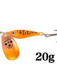 Ytqhxy Spinner Bait Sequin Spoon Metal Wobbler 11G 15G 20G Artificial Carp Pesca-YTQHXY Fishing (china) Store-Orange20g-Bargain Bait Box