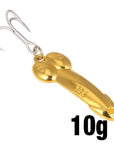 Ytqhxy Top Metal Dd Spoon Fishing Lure 5G/10G Metal Bass Baits Silver Gold-Be a Invincible fishing Store-Gold 10g-Bargain Bait Box