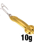 Ytqhxy Top Metal Dd Spoon Fishing Lure 5G/10G Metal Bass Baits Silver Gold-Be a Invincible fishing Store-Gold 10g10-Bargain Bait Box