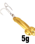 Ytqhxy Top Metal Dd Spoon Fishing Lure 5G/10G Metal Bass Baits Silver Gold-Be a Invincible fishing Store-Gold 5g4-Bargain Bait Box