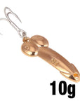 Ytqhxy Top Metal Dd Spoon Fishing Lure 5G/10G Metal Bass Baits Silver Gold-Be a Invincible fishing Store-Rose Gold 10g-Bargain Bait Box