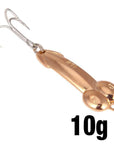 Ytqhxy Top Metal Dd Spoon Fishing Lure 5G/10G Metal Bass Baits Silver Gold-Be a Invincible fishing Store-Rose Gold 10g11-Bargain Bait Box