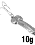 Ytqhxy Top Metal Dd Spoon Fishing Lure 5G/10G Metal Bass Baits Silver Gold-Be a Invincible fishing Store-Silver 10g-Bargain Bait Box
