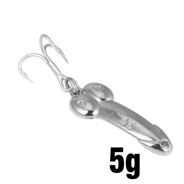 Ytqhxy Top Metal Dd Spoon Fishing Lure 5G/10G Metal Bass Baits Silver Gold-Be a Invincible fishing Store-Silver 5g-Bargain Bait Box