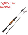 Yuanwei 1.98M 2.1M 2.4M Casting Fishing Rod 2 Section Power Ml/M/Mh Vara De-Baitcasting Rods-Hepburn's Garden Store-Burgundy-Bargain Bait Box