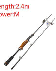 Yuanwei 1.98M 2.1M 2.4M Casting Fishing Rod 2 Section Power Ml/M/Mh Vara De-Baitcasting Rods-Hepburn's Garden Store-Purple-Bargain Bait Box