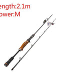 Yuanwei 1.98M 2.1M 2.4M Casting Fishing Rod 2 Section Power Ml/M/Mh Vara De-Baitcasting Rods-Hepburn's Garden Store-Yellow-Bargain Bait Box