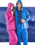 Yuding Fishing Suit Raincoat Polyester Rain Coat Men Women Rain Cover Navy-Rain Suits-Bargain Bait Box-Blue-M-Bargain Bait Box
