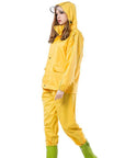 Yuding Fishing Suit Raincoat Polyester Rain Coat Men Women Rain Cover Navy-Rain Suits-Bargain Bait Box-Yellow-M-Bargain Bait Box