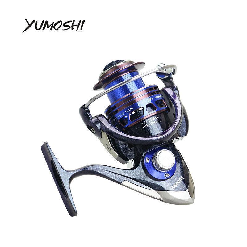 Yumoshi 13+1 Bb Color Paint Spinning Fishing Reel Eva Handle Super