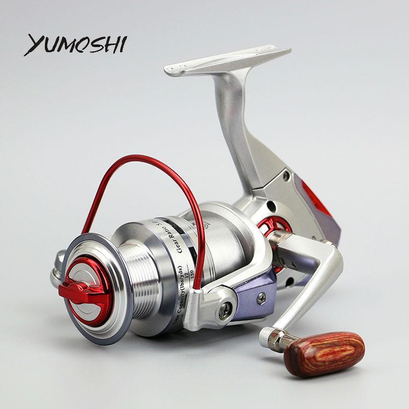 Yumoshi 8+1 Ball Bearings Alert Wooden Handle Fishing Reel-Spinning Reels-yumoshi Official Store-3000 Series-Bargain Bait Box