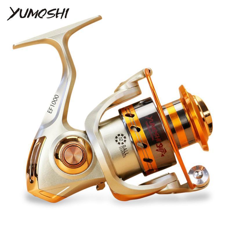 Yumoshi Ef1000-7000 12Bb 5.2:1 Metal Spinning Fishing Reels Fly Wheel For Fresh/-Outl1fe Adventure Store-1000 Series-Bargain Bait Box