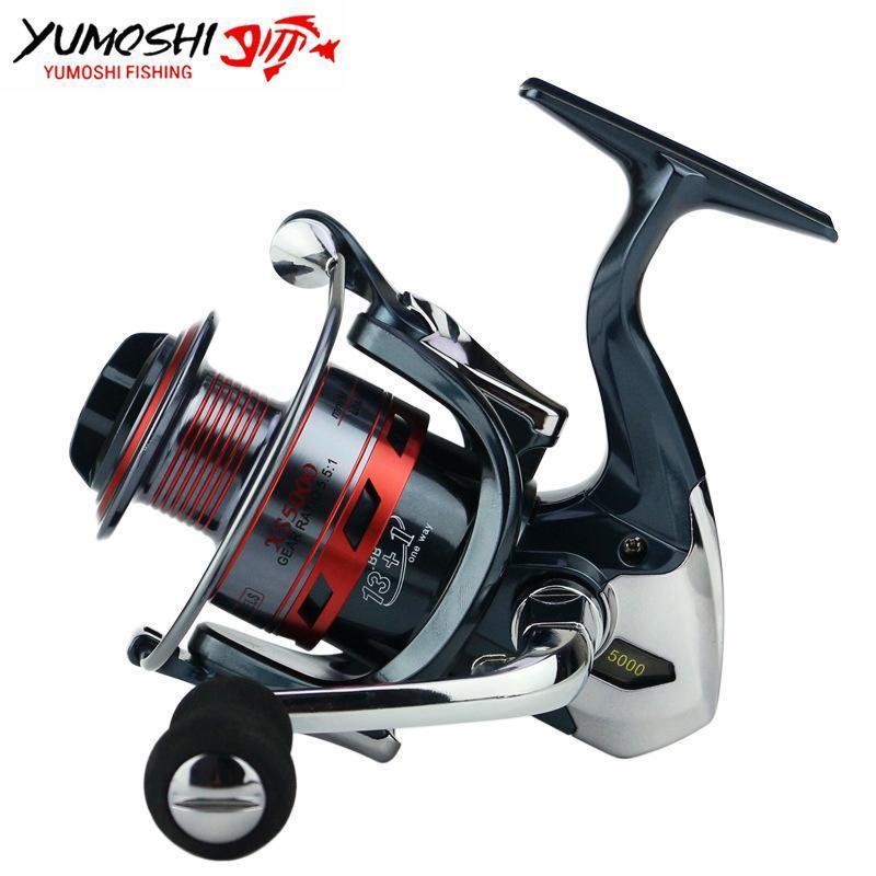 Yumoshi Full Metal Rocker Fishing Wheel 14Bb Bearings Gapless Metal Spool-Spinning Reels-Outdoor Sports & fishing gear-1000 Series-Bargain Bait Box