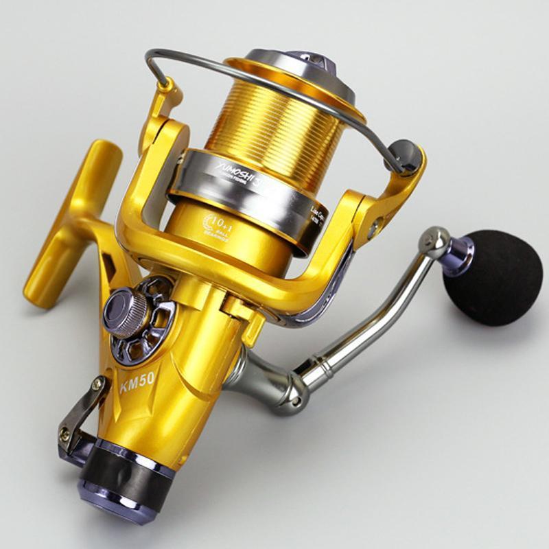 Yumoshi Metal Carp Spinning Fly Fishing Reels Baitcasting Reel Moulinet Peche-Spinning Reels-Outdoor Sports &amp; fishing gear-Gold-5000 Series-Bargain Bait Box