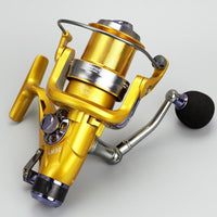 Yumoshi Metal Carp Spinning Fly Fishing Reels Baitcasting Reel Moulinet Peche-Spinning Reels-Outdoor Sports & fishing gear-Gold-5000 Series-Bargain Bait Box