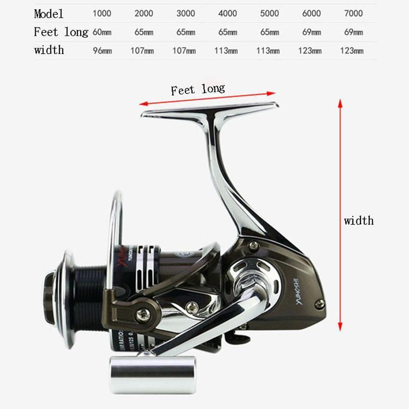 Yumoshi Metal Spool Spinning Fishing Reel 12+1Bb 5.5:1 Superior Wheel For-Spinning Reels-Hikingstar Store-1000 Series-Bargain Bait Box