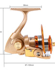 Yumoshi Mini Palm Size Spinning Fishing Reels 12+1Bb 5.2:1 Gear Ratio High Speed-Spinning Reels-FirstSport Store-Bargain Bait Box