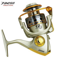Yumoshi Spinning Fishing Reel 12Bb Bearing Balls G-Ratio 5.5:1 1000-7000 Fishing-Spinning Reels-HD Outdoor Equipment Store-Gold-1000 Series-Bargain Bait Box