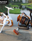 Yumoshi Spinning Fishing Reel Metal Long Shot Ocean Boat Fishing Steering-Spinning Reels-Sougayilang Fishing Tackle Store-BX White-1000 Series-Bargain Bait Box