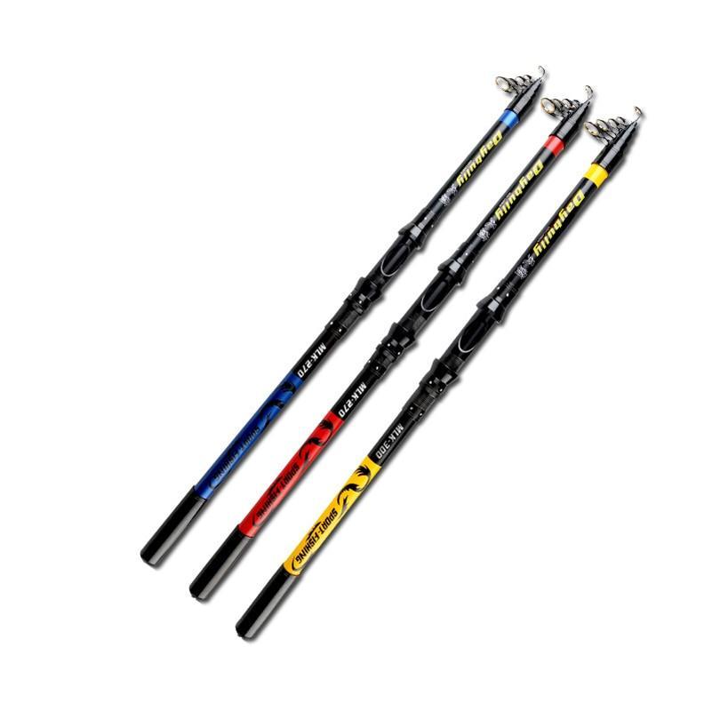 Yuyu Carbon Fiber Telescopic Fishing Rod 2.1M 2.4M 2.7M 3.0M 3.6M Sea Rod-Telescopic Rods-Dsummer Store-YELLOW-2.1 m-Bargain Bait Box