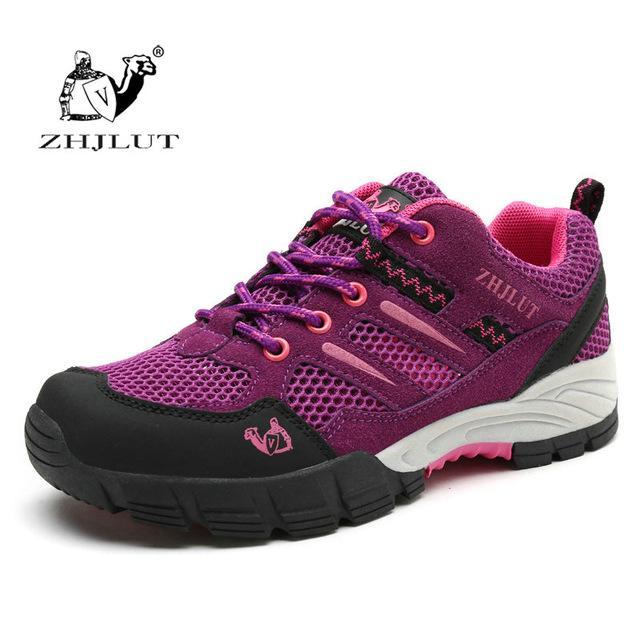 Zhjlut Men Hiking Sneakers Breathable Mesh Sport Men Women Hiking Shoes Men-ZIMNIE Sneakers Store-Purple-5-Bargain Bait Box