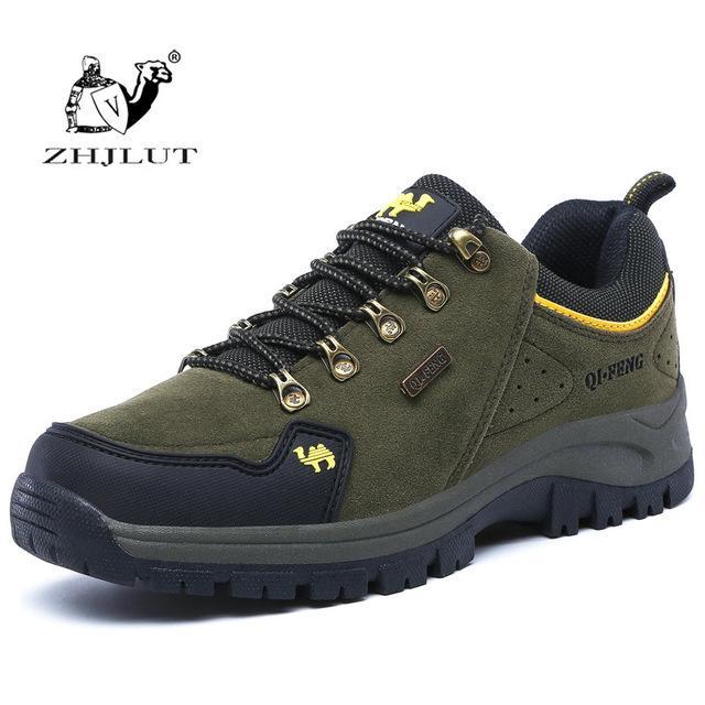 Zhjlut Women Men Outdoor Shoes Hiking Shoes Walking Climbing Footwear Mountain-ZIMNIE Sneakers Store-Dark Green Yellow-5-Bargain Bait Box
